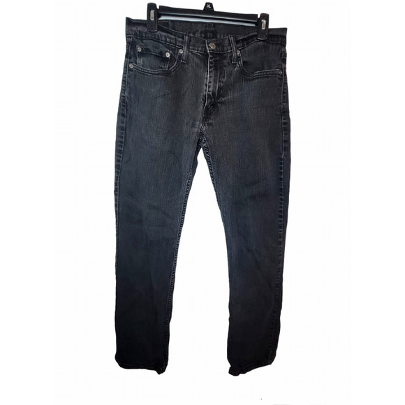Levis Dark Wash Mens 32x32 Denim Jeans 99% Cotton Straight Leg 5 Pockets - Picture 1 of 15